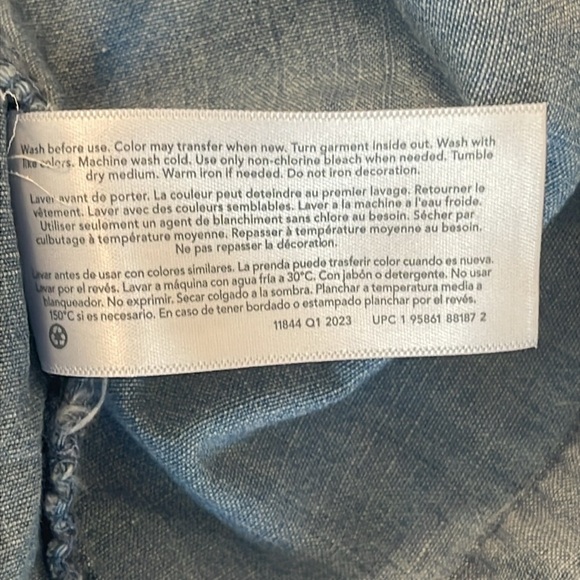 Carter’s Classics Denim Dress Button Front w/Collar Size 7/7A - Picture 5 of 5